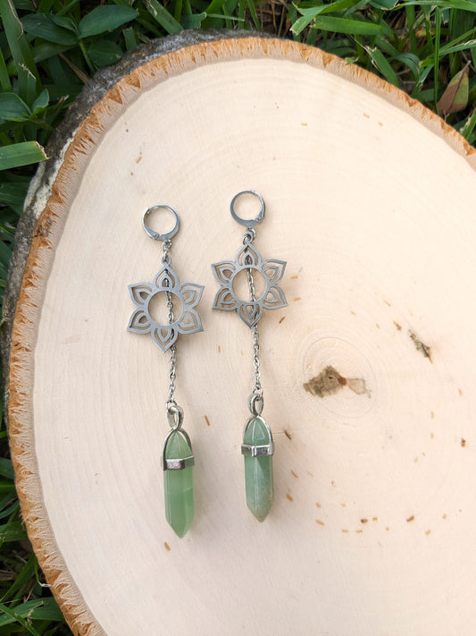 Blooming Amazonite Earrings featuring natural Brazilian amazonite stones – Mother Mystique Jewelry