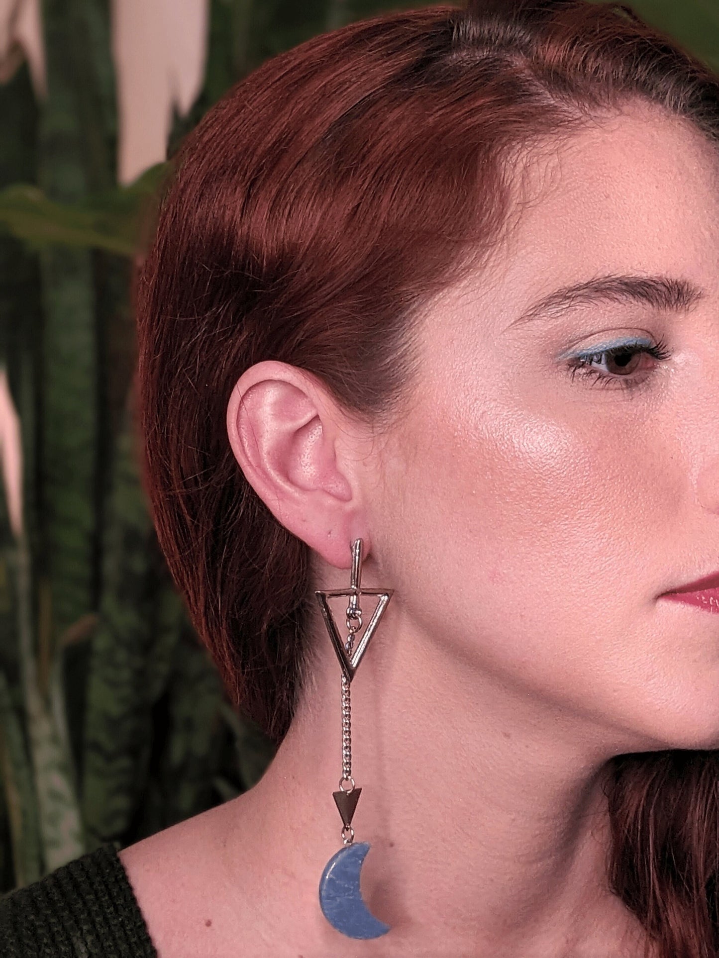 Lunar Quartz Dangle Earrings