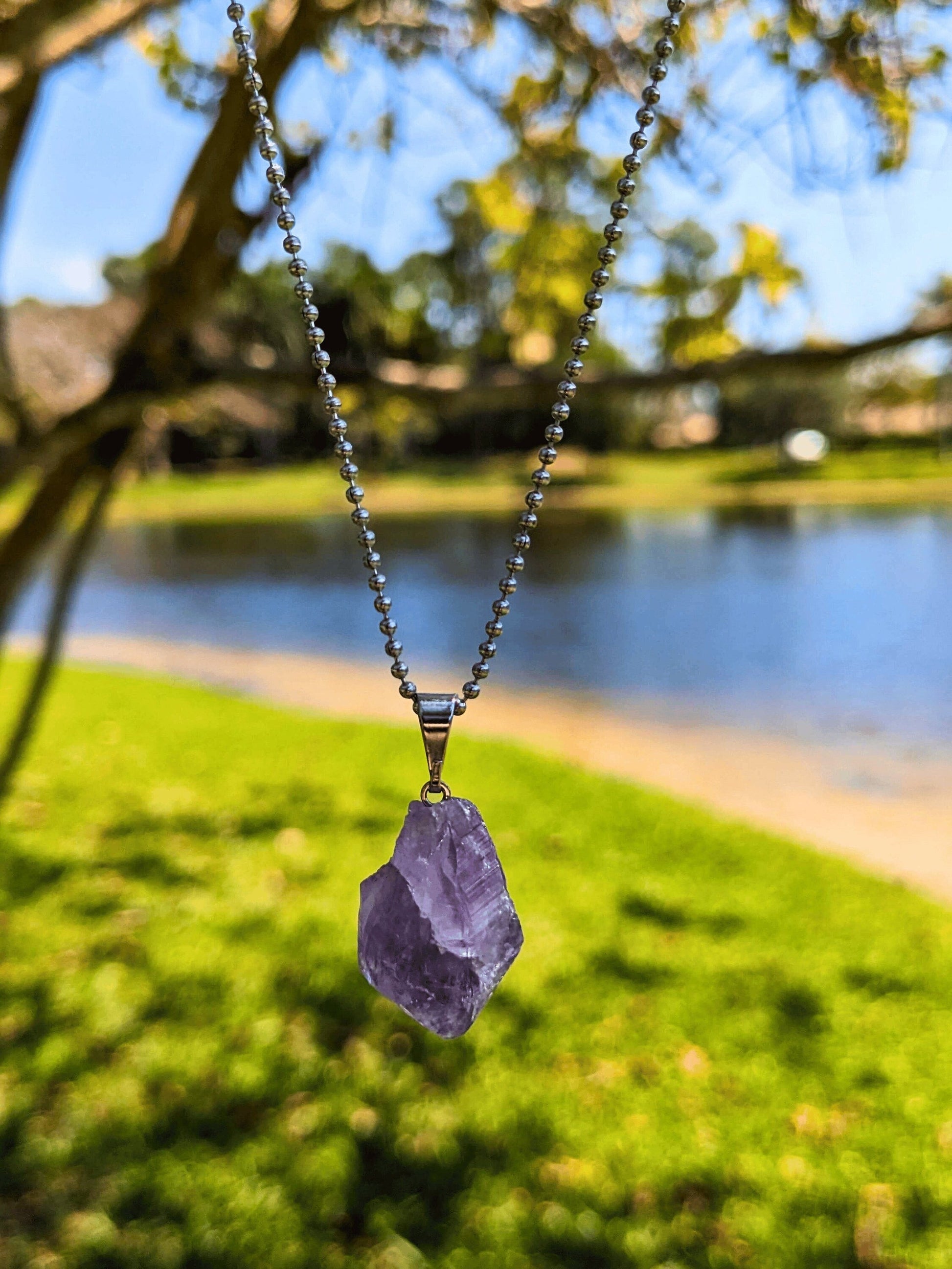 Amethyst Dreamscape Necklace with natural Brazilian raw amethyst  – Mother Mystique Jewelry