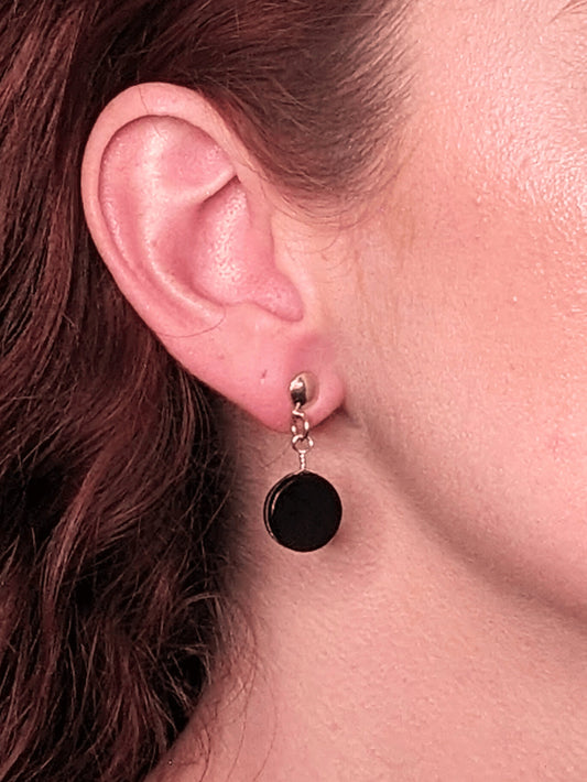 Medley Mirage Earrings with natural Brazilian gemstones — available in crystal quartz, labradorite, onyx, blue quartz, or jasper – Mother Mystique Jewelry