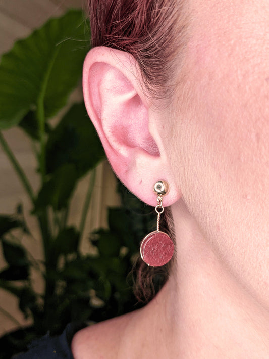 Medley Mirage Earrings with natural Brazilian gemstones — available in crystal quartz, labradorite, onyx, blue quartz, or jasper – Mother Mystique Jewelry